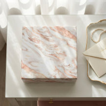 Luxury Chic Copper Ro Gold Foil Marble