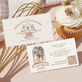 Luxury Chic Professional Home Baker Cupcake Bakery Visitkort