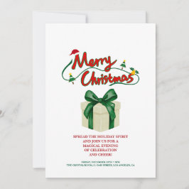 Luxury Christmas Party Invitation Tack Kort
