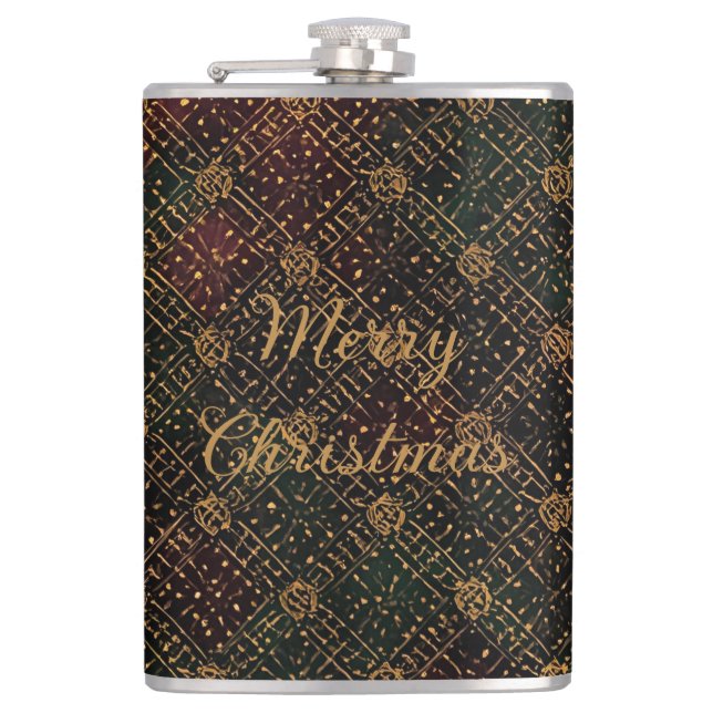 Luxury, Christmas Pattern, Gold Merry Christmas  Fickplunta (Framsidan)
