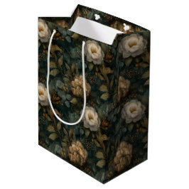 Luxury Christmas Winter Green and Cream Floral