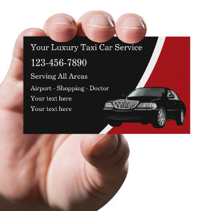 Luxury Classy Taxi bil Service Visitkort