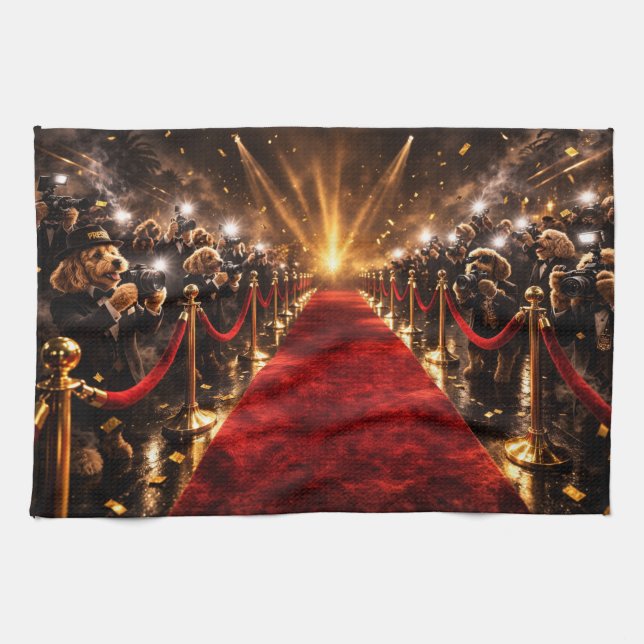 Luxury Cockapoo Red Carpet  Kökshandduk (Horisontell)