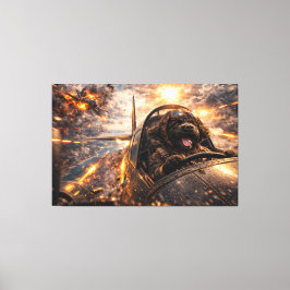 Luxury Cockapoo Wall Art – Aviation Dog Modern Canvastryck