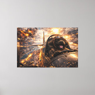 Luxury Cockapoo Wall Art – Aviation Dog Modern Canvastryck