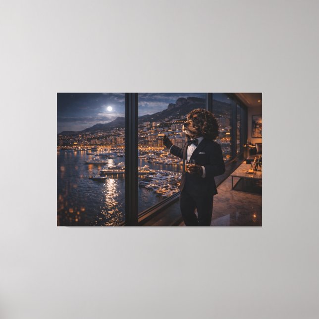 Luxury Cockapoo Wall Art – Monaco Dog Canvas (Framsida)