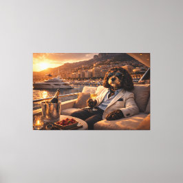 Luxury Cockapoo Wall Art – Monaco Yacht Lifestyle Canvastryck
