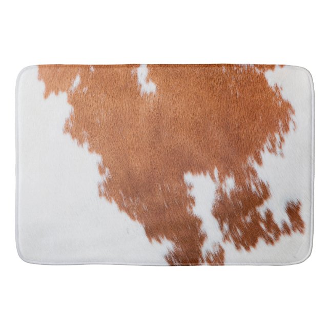 Luxury Cowhide Animal Skin Badrumsmatta (Framsidan)