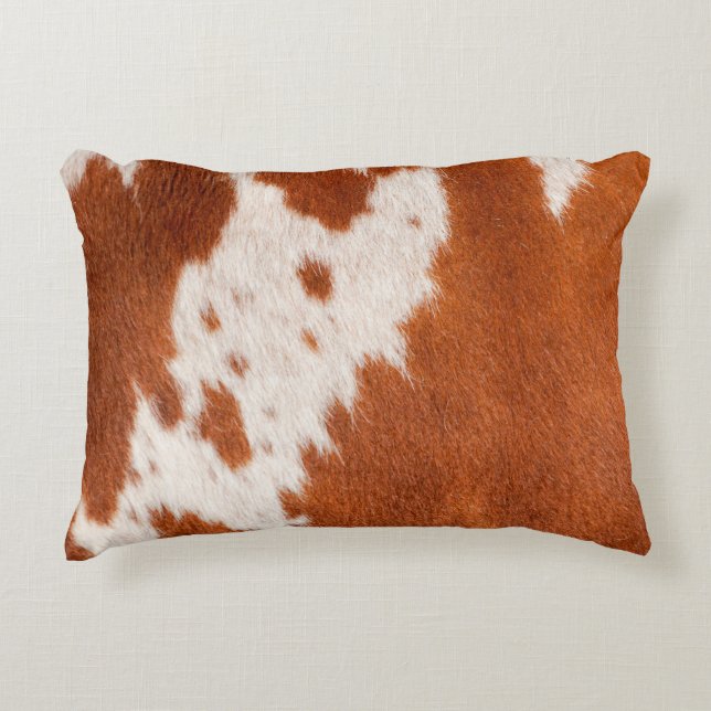 Luxury Cowhide Animal Skin Print Dekorativ kudde (Framsidan)