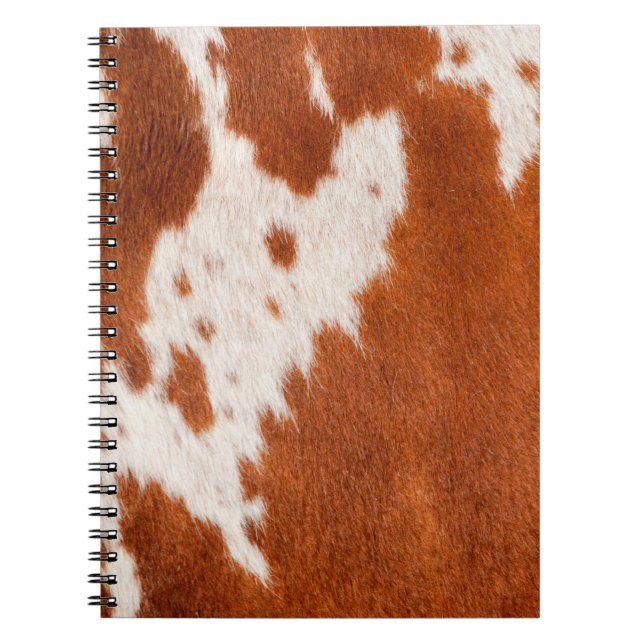 Luxury Cowhide Animal Skin Print Dekorativ kudde Anteckningsbok (Framsidan)
