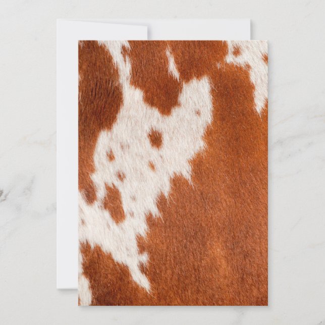 Luxury Cowhide Animal Skin Print Dekorativ kudde Inbjudningar (Framsida)
