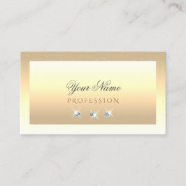 Luxury Cream Beige Ombre Gnistra Diamonds Modern Visitkort