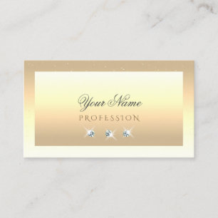 Luxury Cream Beige Ombre Gnistra Diamonds Modern Visitkort