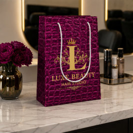 Luxury Crocodile Leather Monogram Gold Initial