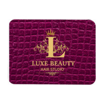 Luxury Crocodile Leather Monogram Gold Initial