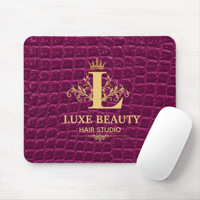 Luxury Crocodile Leather Monogram Gold Initial  Musmatta (Med mus)