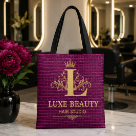 Luxury Crocodile Leather Monogram Gold Initial Tygkasse