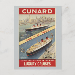 Luxury Cruises Travel Europe to all America Vykort