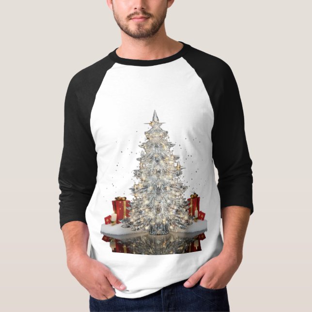 Luxury Crystal Christmas Tree T-Shirt | Elegant Ho (Framsida)