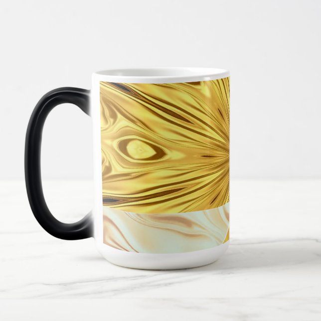 Luxury Daily Ritual: Gilded Zenith Opulent Swirl D Magisk Mugg (Vänster)