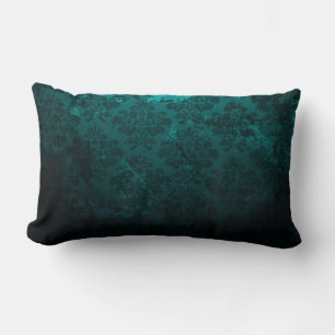 Luxury Damask Mörk grönt Lumbarkudde