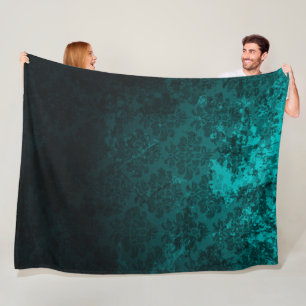 Luxury Damask-turkos Fleecefilt