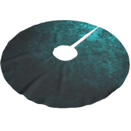 Luxury Damask-turkos Julgransmatta Borstad Polyester