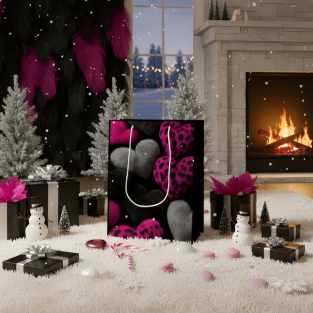 Luxury Dark Romantic Heart Gift Bag (Skapare uppladdad)