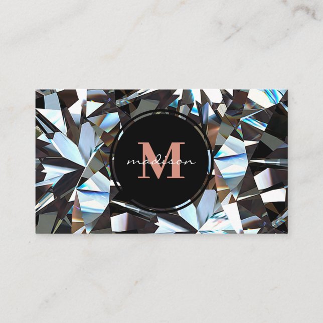 Luxury Diamond Jewel Gem Design Visitkort (Framsida)