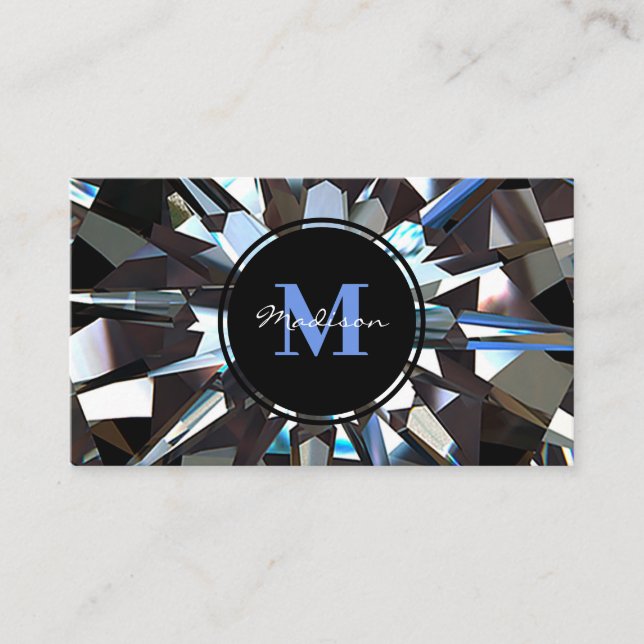 Luxury Diamond Jewel Gem Design Visitkort (Framsida)