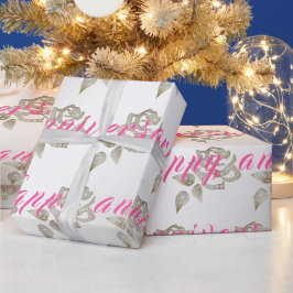 Luxury Diamond Ro Lycklig Silver 25-årsdagen Presentpapper