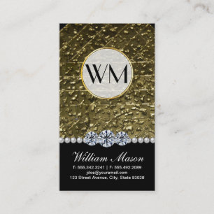 Luxury Diamonds Guld Pearls Visitkort