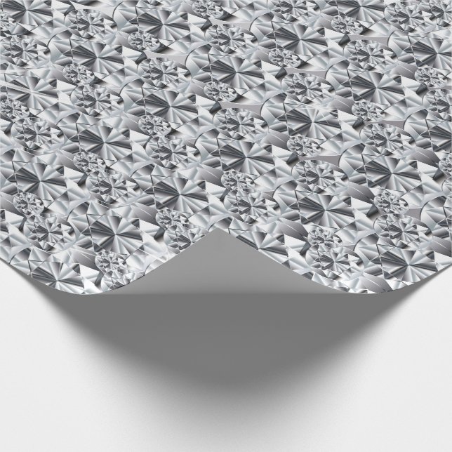Luxury Diamonds silver design Presentpapper (Hörn)