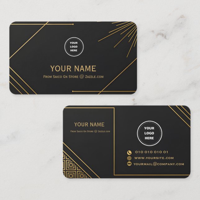 Luxury Editable Business Card Template  Visitkort (Fram/baksida)
