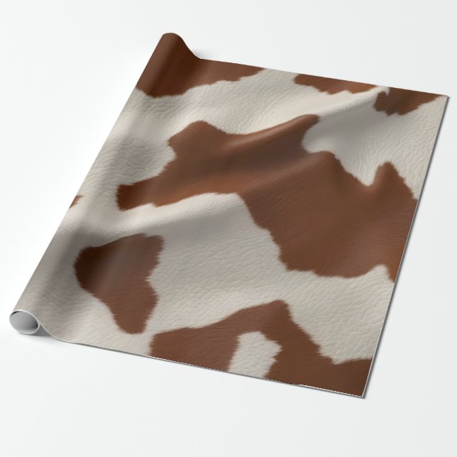 Luxury Elegant Faux Cow Leather Popular Collection Presentpapper (Utrullad)