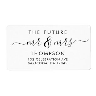 Luxury Elegant Future MR och MRS Script Modern Lab Fraktsedel