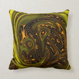 Luxury Elegant Guld Dragon Horse Abstrakt Kudde