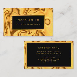 Luxury Elegant Guld Marble Visitkort