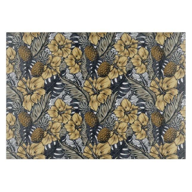 Luxury Elegant Guld N' Black Tropical Flowers (Framsidan)