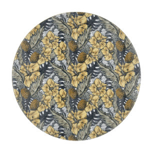 Luxury Elegant Guld N' Black Tropical Flowers