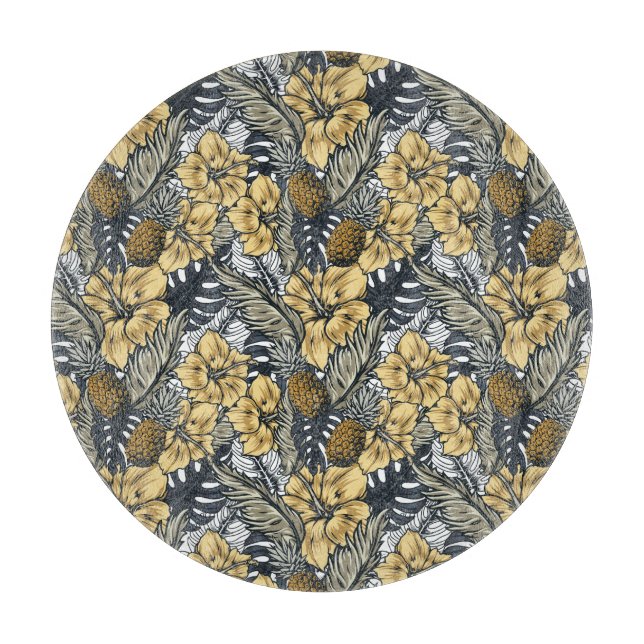 Luxury Elegant Guld N' Black Tropical Flowers (Framsidan)
