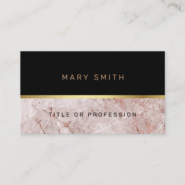 Luxury Elegant Marble Visitkort (Framsida)