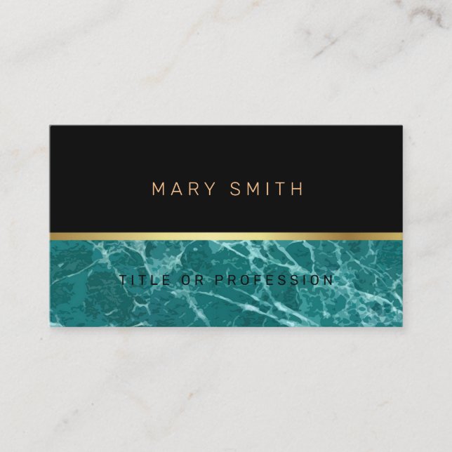 Luxury Elegant Marble Visitkort (Framsida)