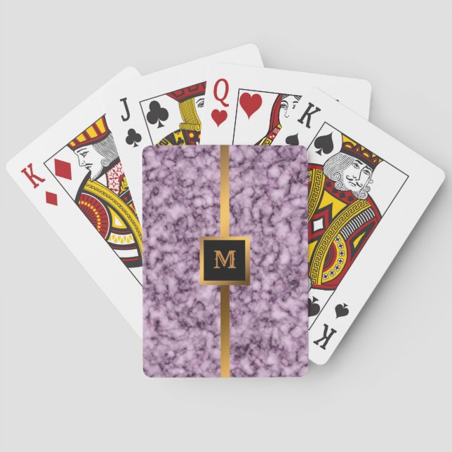 Luxury Elegant Modern Black Guld Marble Casinokort (Baksidan)