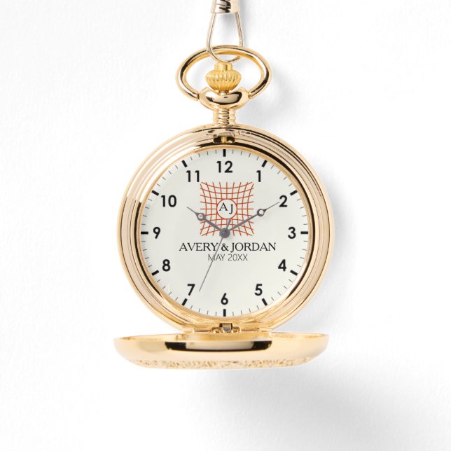 Luxury Elegant Monogram with Initials Armbandsur (Framsida)