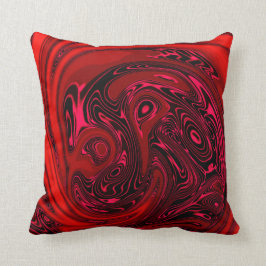 Luxury Elegant Red Dragon Horse Abstrakt Kudde