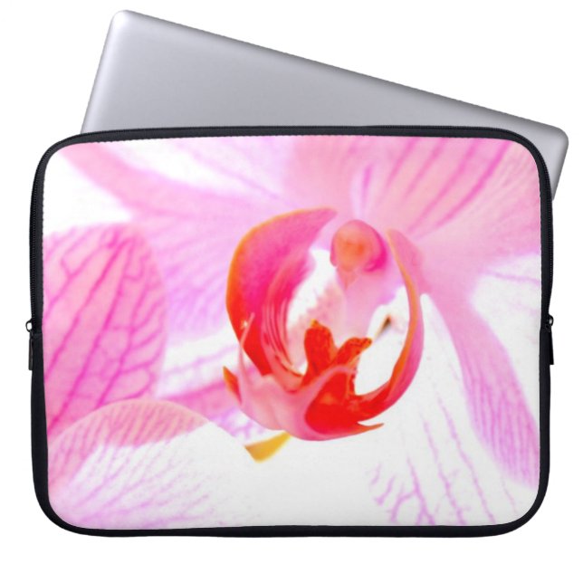 Luxury Elegant Rosa Orchid Laptop sleeve (Framsidan)