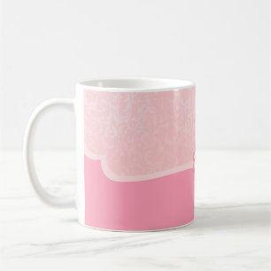 Luxury Elegant Shock rosa Damask Mugg