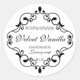 Luxury elegant soap handmade label business runt klistermärke