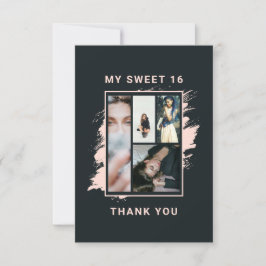 Luxury Elegant Thank You Graduation Birthday Card Tack Kort